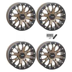 System 3 Offroad SB-4 Bronze 15x10 Beadlock Wheels/Rims (Full Set)