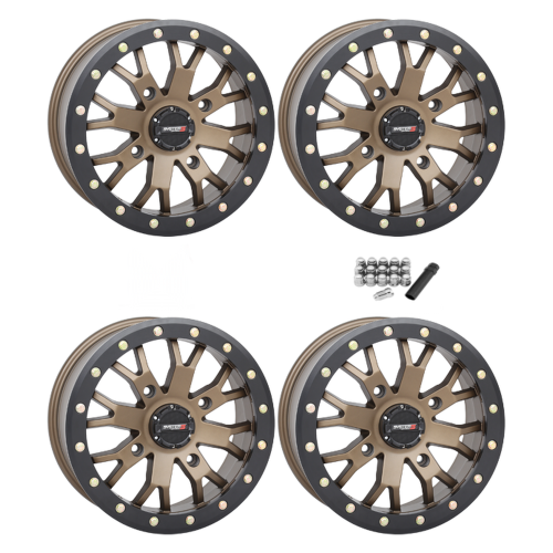 System 3 Offroad SB-4 Bronze 15x7 Beadlock Wheels/Rims (Full Set)