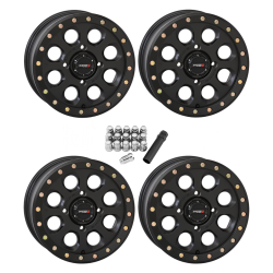 System 3 Offroad SB-7 Matte Black 18x7 Beadlock Wheels/Rims (Full Set)