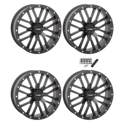 System 3 Offroad ST-3 Matte Black 20x6.5 Wheels/Rims (Full Set)