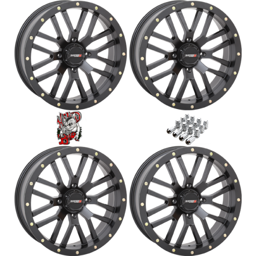 System 3 Offroad ST-3 Matte Black 20x6.5 Wheels/Rims (Full Set)