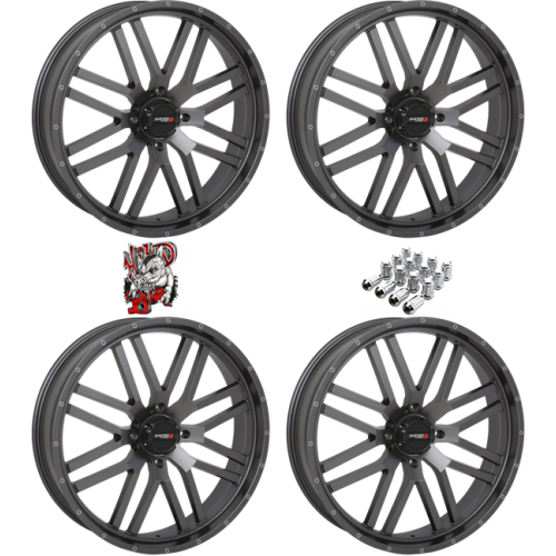 System 3 Offroad ST-3 Gunmetal Grey 24x6.5 Wheels/Rims (Full Set)