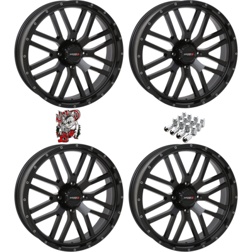 System 3 Offroad ST-3 Matte Black 24x6.5 Wheels/Rims (Full Set)