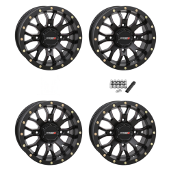 System 3 Offroad ST-3 Matte Black 14x7 Wheels/Rims (Full Set)