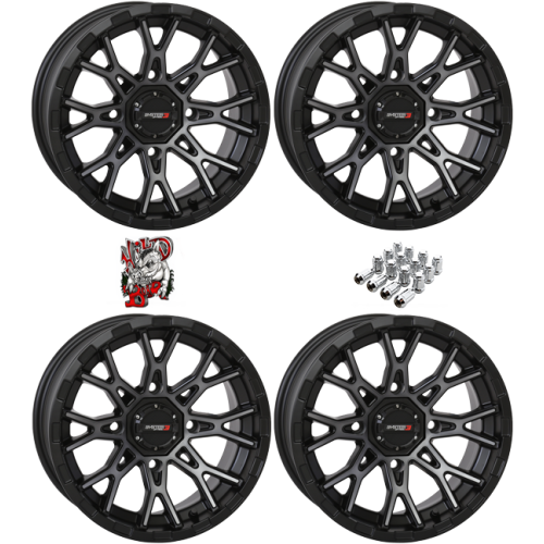 System 3 Offroad ST-6 Dark Tint 14x7 Wheels/Rims (Full Set)