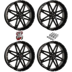 System 3 Offroad ST-7 Gloss Black 24x9 Wheels/Rims (Full Set)