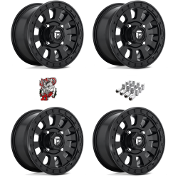 Fuel Off-Road Tactic Matte Black 15x7 Wheels/Rims (Full Set)