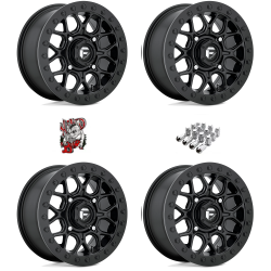 Fuel Off-Road Tech D916 Beadlock Matte Black 15x7 Wheel/Rim (Full Set)