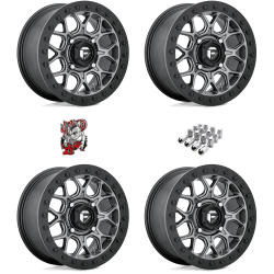 Fuel Off-Road Tech D919 Beadlock Matte Gunmetal 15x7 Wheel/Rim (Full Set)