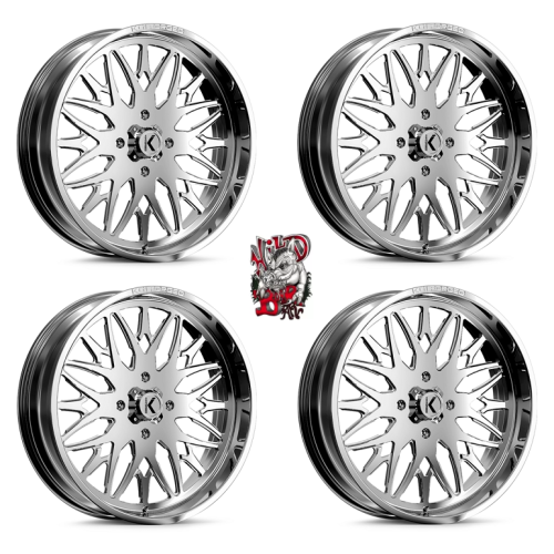 KG1 Forged KU014 Trident Polished 26x7 Wheel/Rim (Full Set)