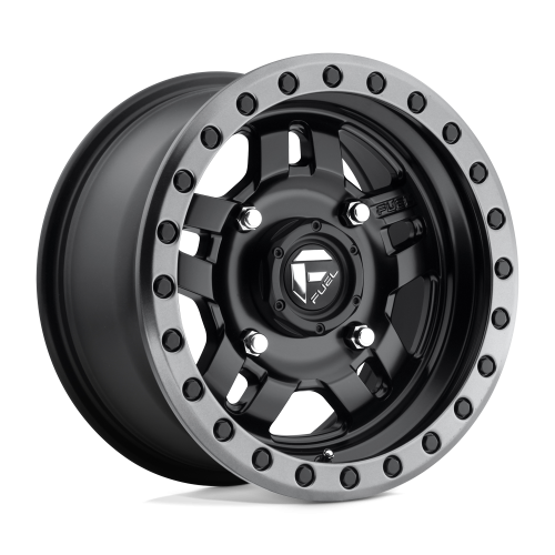 Fuel Off Road Anza D557 Matte Black w/ Anthracite Ring 15x7 Wheel/Rim (Full Set)