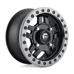 Fuel Off Road Anza D917 Beadlock Matte Black w/ Anthracite Ring 14x7 Wheel/Rim (Full Set)