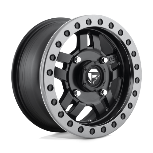 Fuel Off Road Anza D917 Beadlock Matte Black w/ Anthracite Ring 15x7 Wheel/Rim (Full Set)