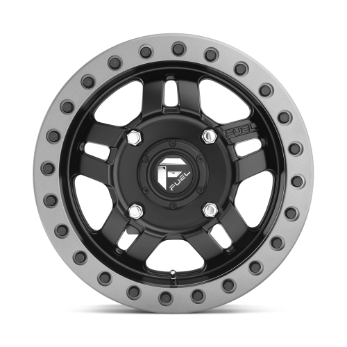 Fuel Off Road Anza D917 Beadlock Matte Black w/ Anthracite Ring 15x7 Wheel/Rim (Full Set)