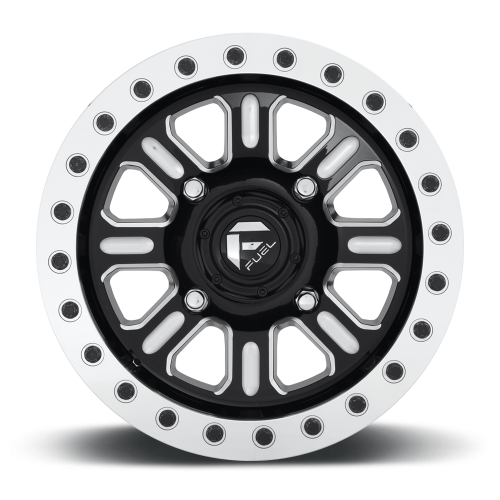 Fuel Off Road Hardline D910 Gloss Black & Milled 15x7 Beadlock Wheels/Rims (Full Set)