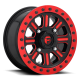 Obor RocScraper 32x10-15 Tires on Fuel Hardline Gloss Black with Candy Red Beadlock Wheels