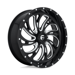 Fuel Off Road Kompressor Gloss Black Milled 22x7 Wheels/Rims (Full Set)