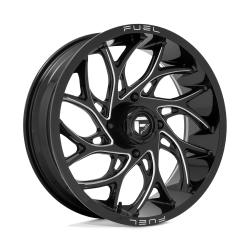 Fuel Off Road Runner Gloss Black & Milled 22x7 Wheels/Rims (Full Set)