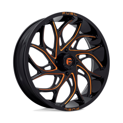 BKT AT 171 35x10-18 Tires on Fuel Runner Candy Orange Wheels