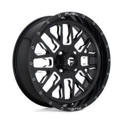 Fuel Off Road Stroke Gloss Black & Milled 18x7 Wheels/Rims (Full Set)