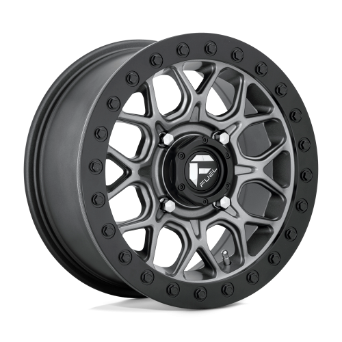 Fuel Off Road Tech D919 Beadlock Matte Gunmetal 15x7 Wheel/Rim (Full Set)