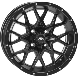 ITP Hurricane Black 14x7 Wheels/Rims (Full Set)