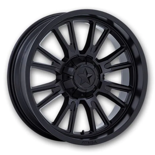 MSA M51 Thunderlips Matte Black 24x7 Wheel/Rim