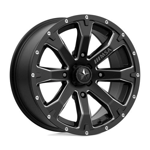 Tusk Terrabite 33x10-15 Radial Tires on MSA M42 Bounty Satin Black Milled Wheels