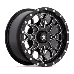 Gladiator X Comp ATR 28x10-14 (10ply) Radial Tires on MSA M45 Portal Gloss Black Milled Wheels