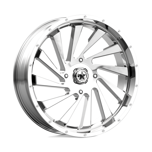 BKT AT 171 40x10-22 Tires on MSA M46 Blade Chrome Wheels