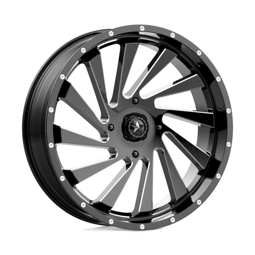 BKT AT 171 40x10-22 Tires on MSA M46 Blade Milled Wheels