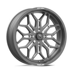 BKT AT 171 33x8-18 Tires on MSA M47 Sniper Gunmetal Milled Wheels