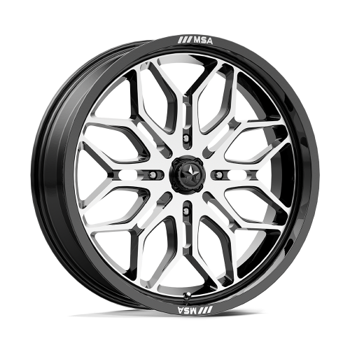 BKT AT 171 33x9-20 Tires on MSA M47 Sniper Machined Wheels