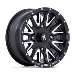 Gladiator X Comp ATR 28x10-14 (10ply) Radial Tires on MSA M49 Creed Matte Black & Machined Wheels