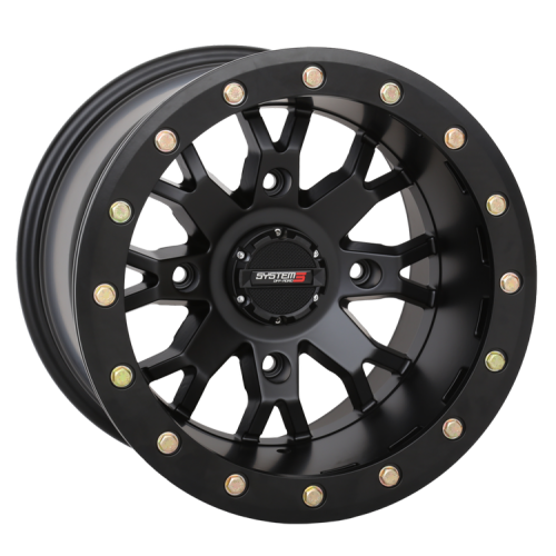 System 3 XT400W 30x12-15 Tires on SB-4 Matte Black (15x10) Beadlock Wheels