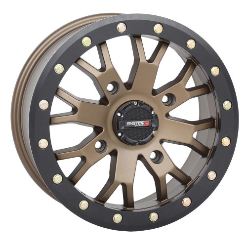 Tusk Terrabite 33x10-15 Radial Tires on SB-4 Bronze Beadlock Wheels