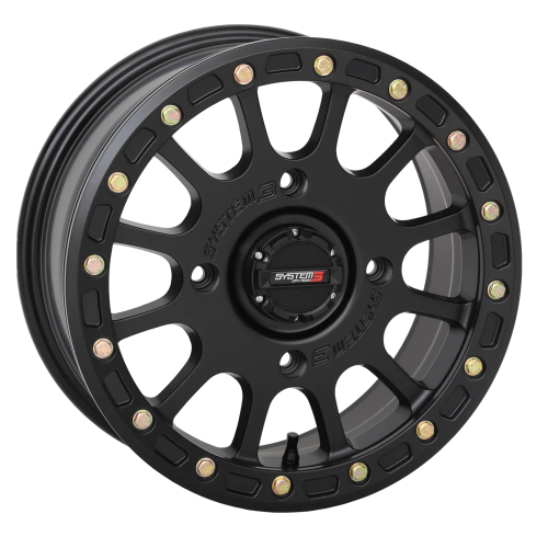 Tusk Terrabite 32x10-15 Radial Tires on SB-5 Matte Black Beadlock Wheels