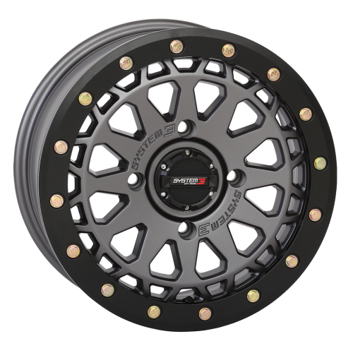 System 3 Offroad SB-6 Beadlock Gunmetal Grey 15x7 Wheel/Rim