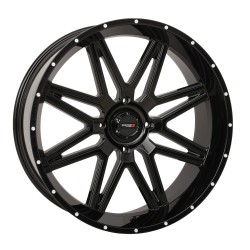 BKT TR 171 47.6x13.6-24 Tires on ST-7 Gloss Black (24x9) Wheels