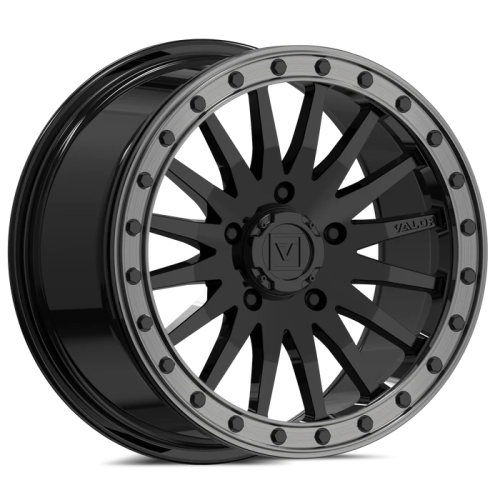 Valor Off Road V06 15x8 Gloss Black Beadlock Wheel/Rim