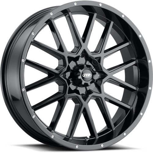 EFX MotoMTC 32x10-18 Tires on ITP Hurricane Gloss Black Wheels