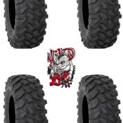 Quadboss QBT680 33-9.5-18 Tires on MSA M34 Flash Wheels