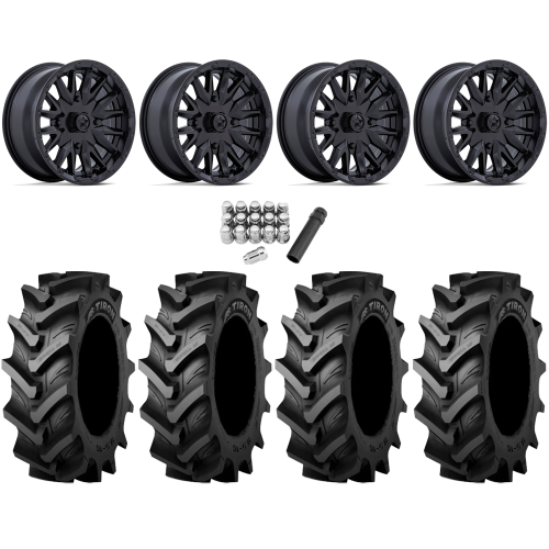 Tiron HS617 TT 33x9.5-16 Tires on MSA M49 Creed Matte Black Wheels