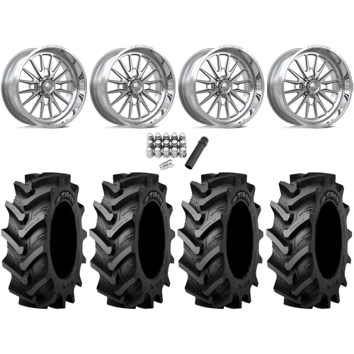 Tiron HS617 TT 46x12.4-24 Tires on MSA Breakout Polished (24x10) Forged Wheels