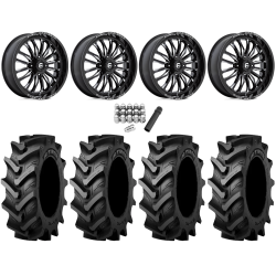 Tiron HS617 TT 46x12.4-24 Tires on Fuel Arc Gloss Black Milled Wheels