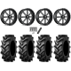 Tiron HS617 TT 46x12.4-24 Tires on Fuel Maverick Matte Black Milled Wheels