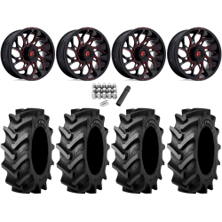 Tiron HS617 TT 46x12.4-24 Tires on Fuel Runner Candy Red Wheels