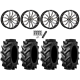 Tiron HS617 TT 46x12.4-24 Tires on High Lifter HL21 Machined Wheels