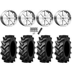 Tiron HS617 TT 46x12.4-24 Tires on MSA M34 Flash Chrome Wheels