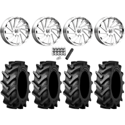 Tiron HS617 TT 46x12.4-24 Tires on MSA M46 Blade Chrome Wheels